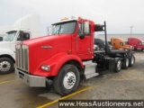 2007 KENWORTH 800 6X4 ROLL-OFF TRUCK, ECM 1024603, 261603 MILES ON OD, 5000