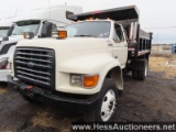 1995 FORD F800 S/A STEEL DUMP, 105884 MILES ON OD, 30000 GVW, 13580 UNLADEN