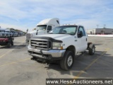 2004 FORD F250 4WD CAB CHASSIS, 194427 MILES ON OD, 8800 GVW, FORD TRITON V
