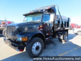 1998 INTERNATIONAL 4900 4 X 2 S/A STEEL DUMP TRUCK, TITLE DELAY, 205368 MIL