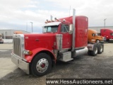 1992 PETERBILT 379 T/A SLEEPER, RECONSTRUCTED TITLE, 2308178 MILES, CAT ENG