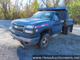 2005 CHEVROLET 3500 1 TON 4WD PICKUP WITH DUMP BED, NON-RUNNER, 90310 MILES