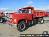 1987 FORD F700 S/A DUMP TRUCK, 44468 MILES ON OD, 24500 GVW, FORD 8 CYL 370