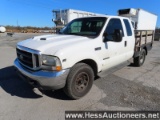 2001 FORD F250 FLATBED TRUCK, 224226 MILES ON ODO, 8800 GVW, 5646 LT WT, IN