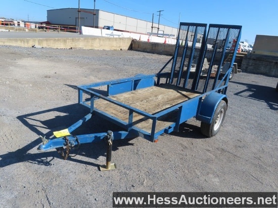 1998 PEQUEA 11' 5" TAG TRAILER, TITLE DELAY, 2500 GVW, S/A, ST205/75R14 ON
