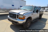 2000 FORD F250 FLATBED TRUCK, 126130 MILES ON OD, 8800 GVW, FORD TRITON V10