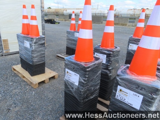 2023 UNUSED GREATBEAR QUANTITY OF 25 SAFETY HIGHWAY CONES, STOCK # 67227