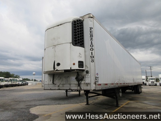 2008 UTILITY 53' REEFER TRAILER, 65000 GVW, T/A, AIR SUSP, 295/75R22.5 ON S