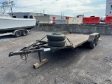 1982 SP CONSTRUCTION DOVE TAIL 18' CAR TRAILER
