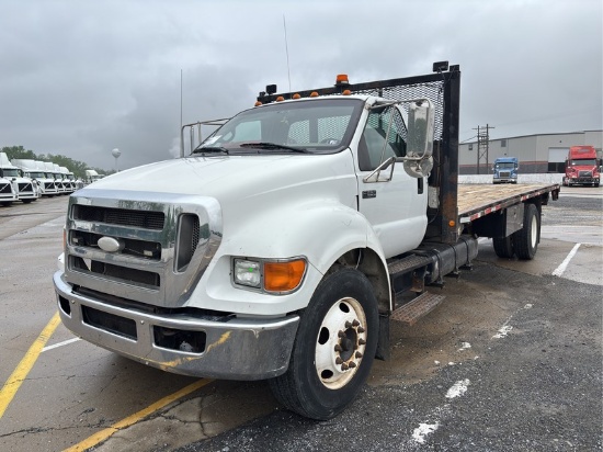 2007  FORD  F650  FLATBED TRUCK