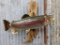 Real Skin Mount Rainbow Trout On Driftwood Hanging Base Like New Mount Great Paint & Taxidermy Jacks