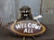 Full Body Mount Raccoon Holding Welcome Sign
