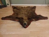 Brown phase Black Bear Rug Red & Green Felt