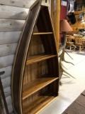Rustic Half Boat Book Shelf 76” high 36 wide