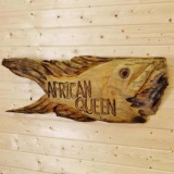 Hand carved Wooden Sign 