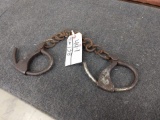 Set Of Military Leg Irons or Shackles Marked U.S.M.C. 1903 key Is Missing