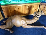 Life Size Juvenile Camel Laying Down All Leather Construction Quite Unique!