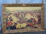 1951 Falstaff Beer Advertising Cardboard Poster 