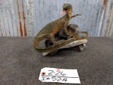 Full Body Mount Monitor Lizard On Driftwood Base Very Colorful eye-catching Piece