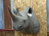 REPRODUCTION Shoulder Mount African Rhino Great Piece Very Realistic