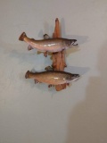 2 Brook Trout On Driftwood About 14