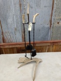 Moose & Deer Antler Fireplace Set