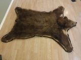 Brown/Blond Phase Black Bear Rug Closed mouth Spring Hide