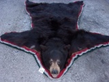 Spring Black Bear Rug Thick Fur Triple Felt Backing 61