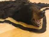Black Bear Rug Black & tan felt rug