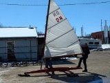 Vintage 1940s 50s 12' Ice Sail Appears To Be Fairly Complete