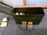 136 Rounds Of Military 30-06 Ammo In 8 Round Clips With Original Ammo Can