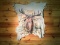 Red Stag Hand Painted On Tanned Deer Hide 40”by 38”