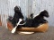 2 Full Body Mount Skunks In A Birch Bark Canoe New Mount