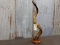Carved African Kudu Horn With Elephants & Jungle Scene 10 Elephants In All