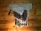 Hand Painted Eagle On Tanned Deer Hide 38”wide 38”high