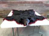 Nice Black Bear Rug Double Felted Edging Heavy Backing Big Paws