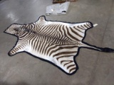 African Zebra Rug Felt Backing 10' Long X 5'8