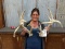 Whitetail Sheds Double Drop Tines Palmated Good Color Right 95