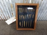 Group Of 28 Native American Copper Awls , Blades , & Tools Possibly