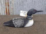 Hand Carved Wooden Duck Decoy Signed By Artist