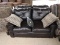Brand New Simmons Leather Love Seat With Accent Pillow