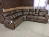 Brand New Simmons 2pc Sectional With Recliners, Console, & Drink Holders