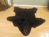 Black On Black Double Felt Bear Rug