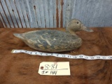 Vintage Illinois River wooden duck decoy