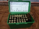 40 brass shells and 6 rounds of lazzaroni 8.59 - 338 Titan