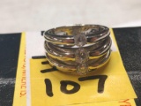 3 Diamond Solitaire Anniversary Ring 14kt White Gold 8.3 Grams