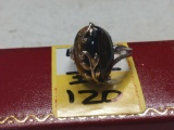 14kt & Sterling Silver Genuine Tiger Eye Ring