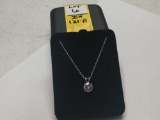 White Sapphire Solitaire Necklace Matches Previous Lot