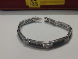 8ct Genuine Black & White Diamond Bracelet 14kt 34.2 Grams