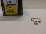 Princess Cut Diamond Solitaire Ring 14kt